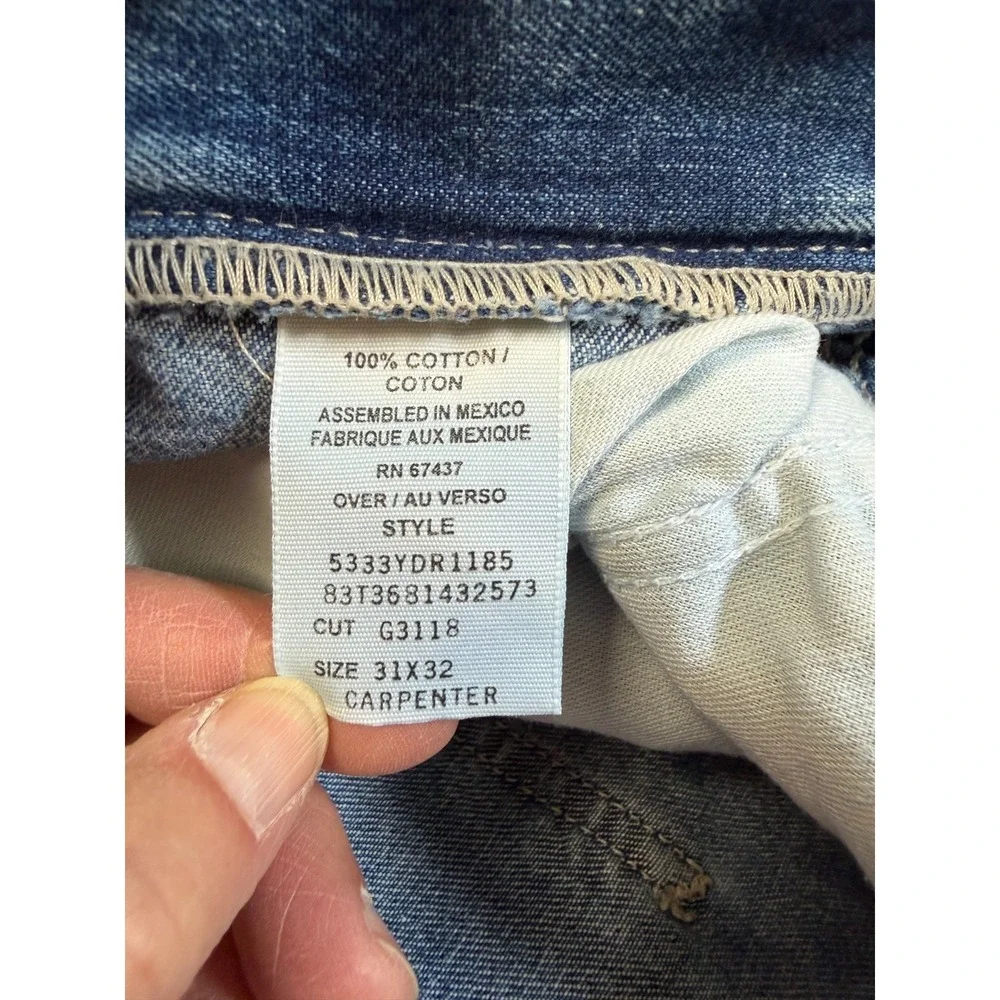 Polo Jeans Co. Ralph Lauren Men Blue Vintage Carpenter Denim Jeans Sz 31x32